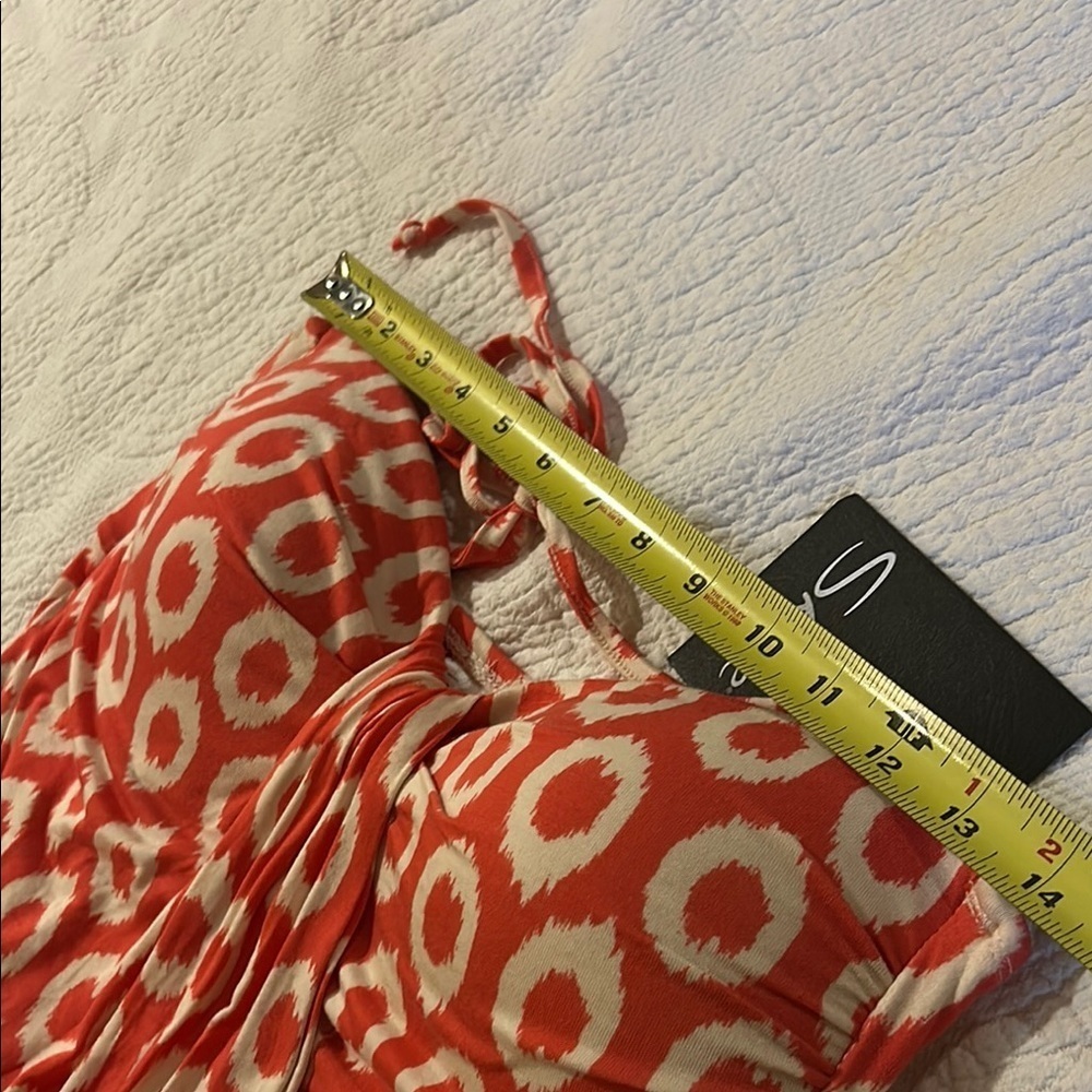 Women's Halter Dress in Red and White - Picture 7 of 9